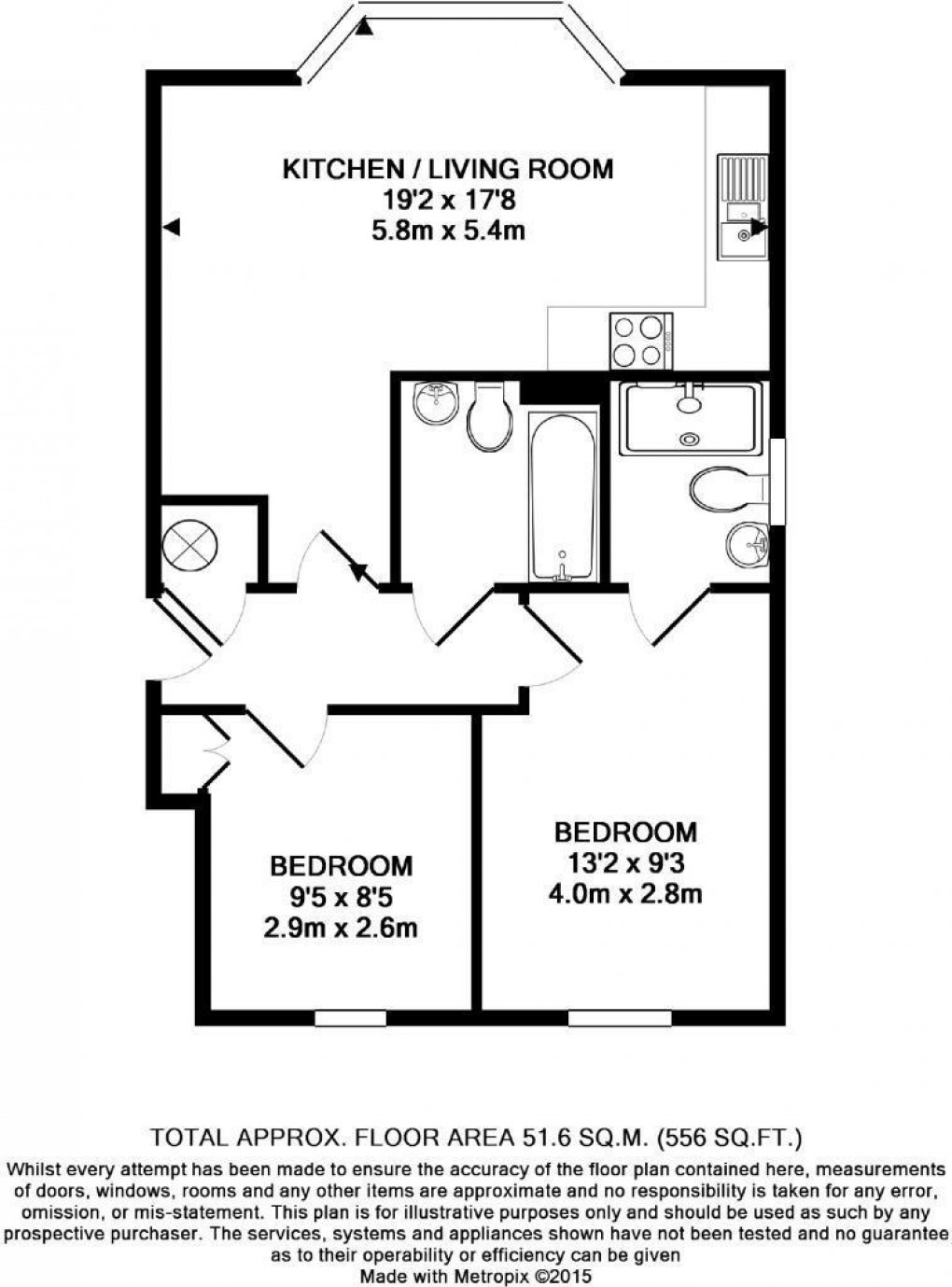 Floorplan for Whiteley Close, Seaford, East Sussex