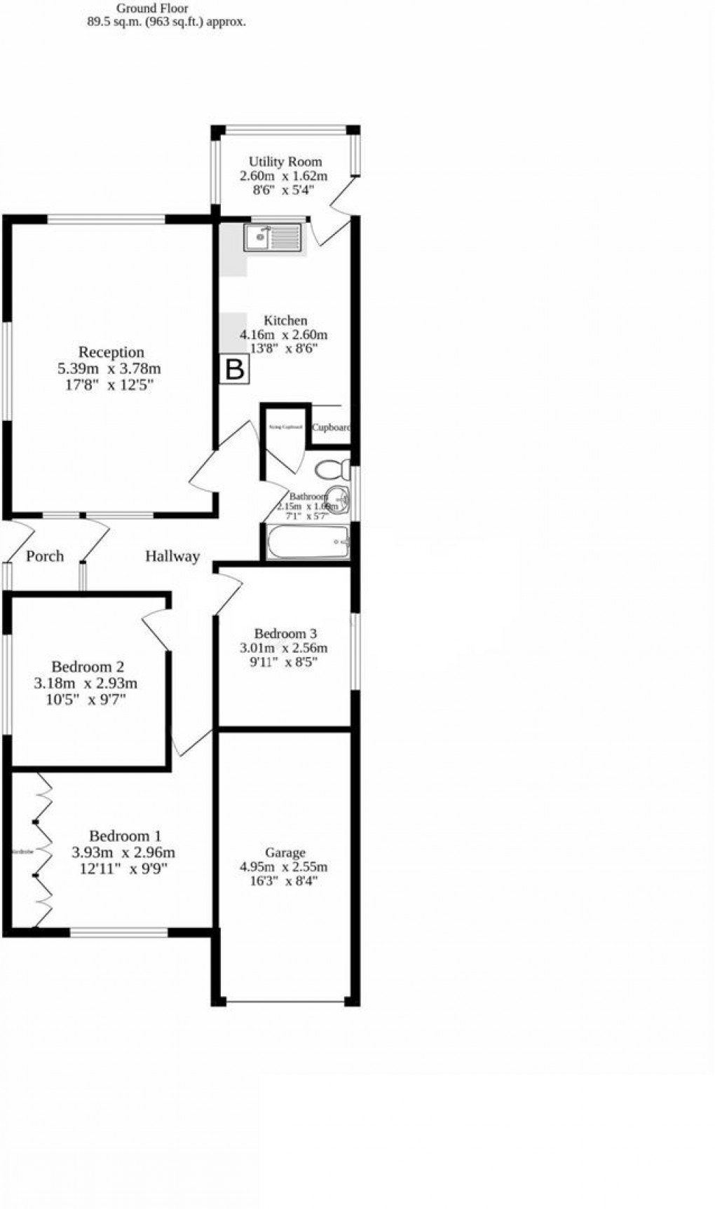 Floorplan for Howey Close, Newhaven