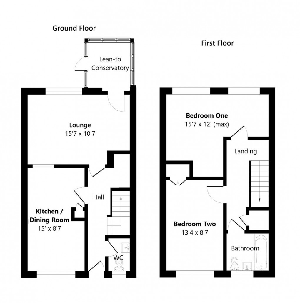 Floorplan for Downland Avenue, Peacehaven