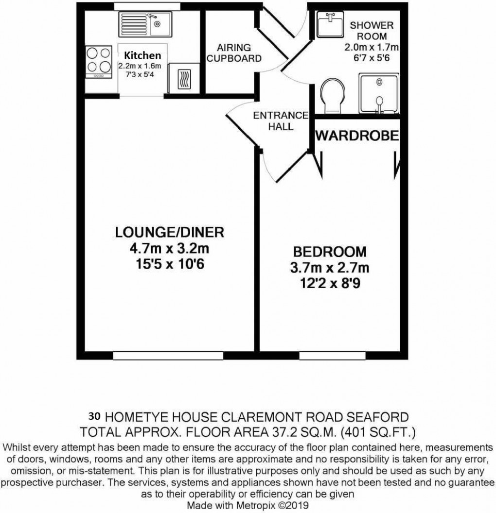 Floorplan for Claremont Road, Seaford