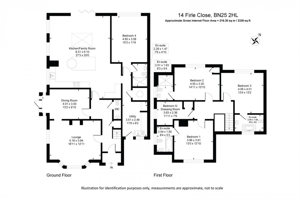 Floorplan for Firle Close, Seaford