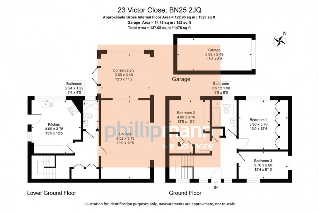 Floorplan for Victor Close, Seaford