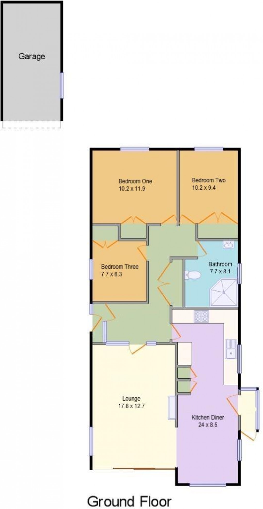 Floorplan for Firle Road, PEACEHAVEN