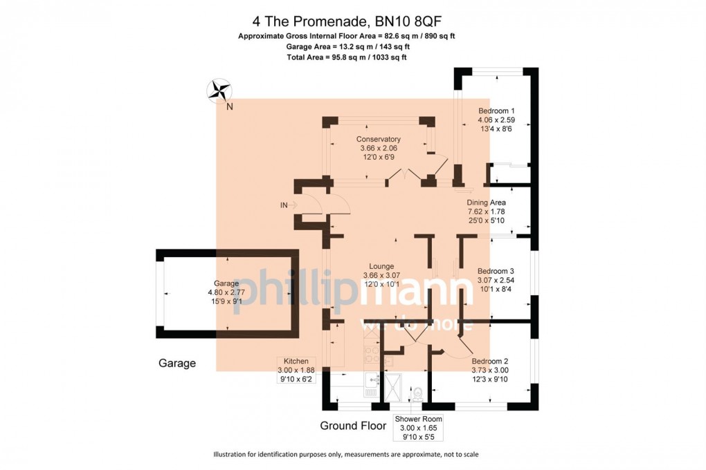 Floorplan for The Promenade, Peacehaven