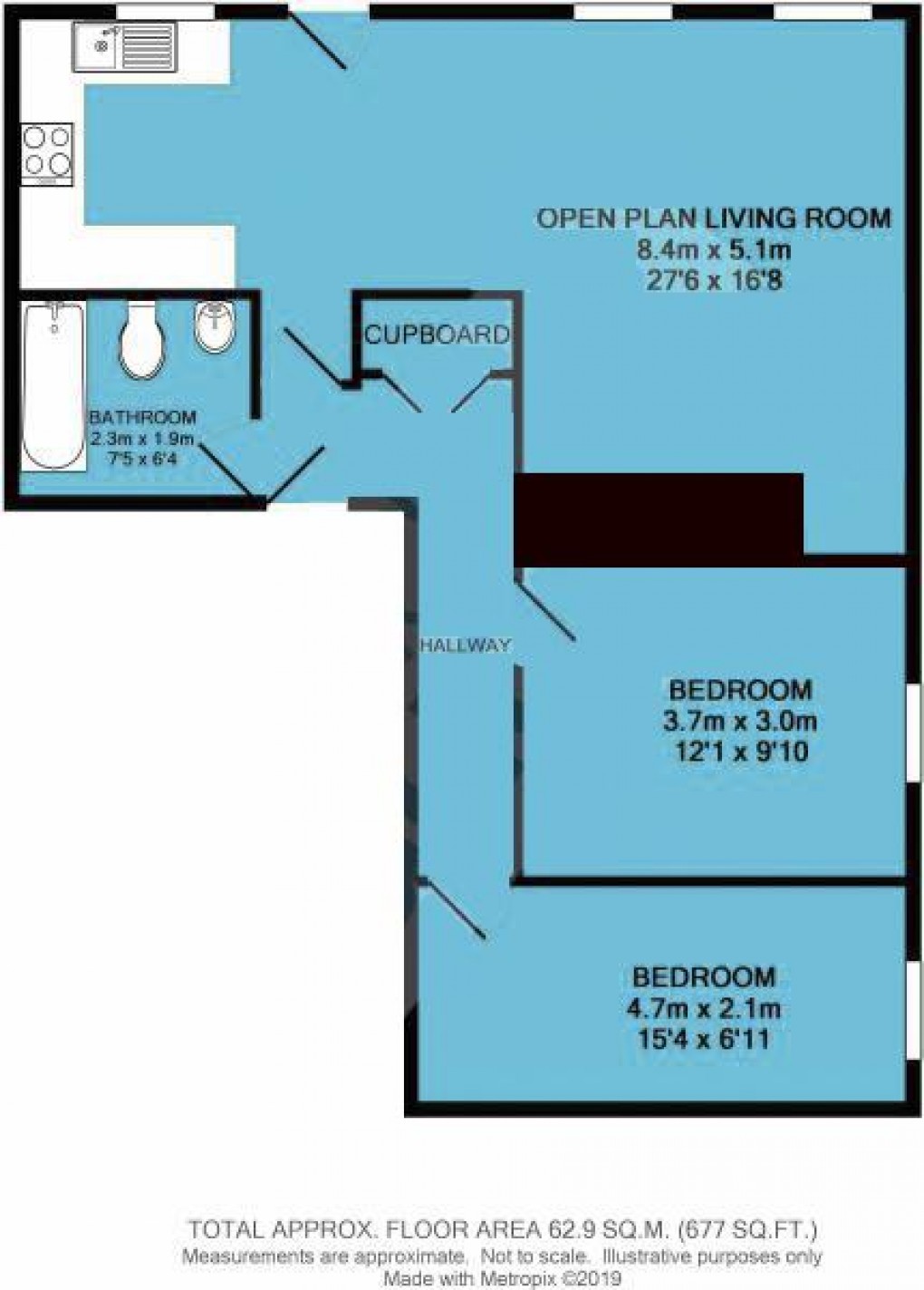 Floorplan for Kempthorne House, 8 Union Close, Newhaven