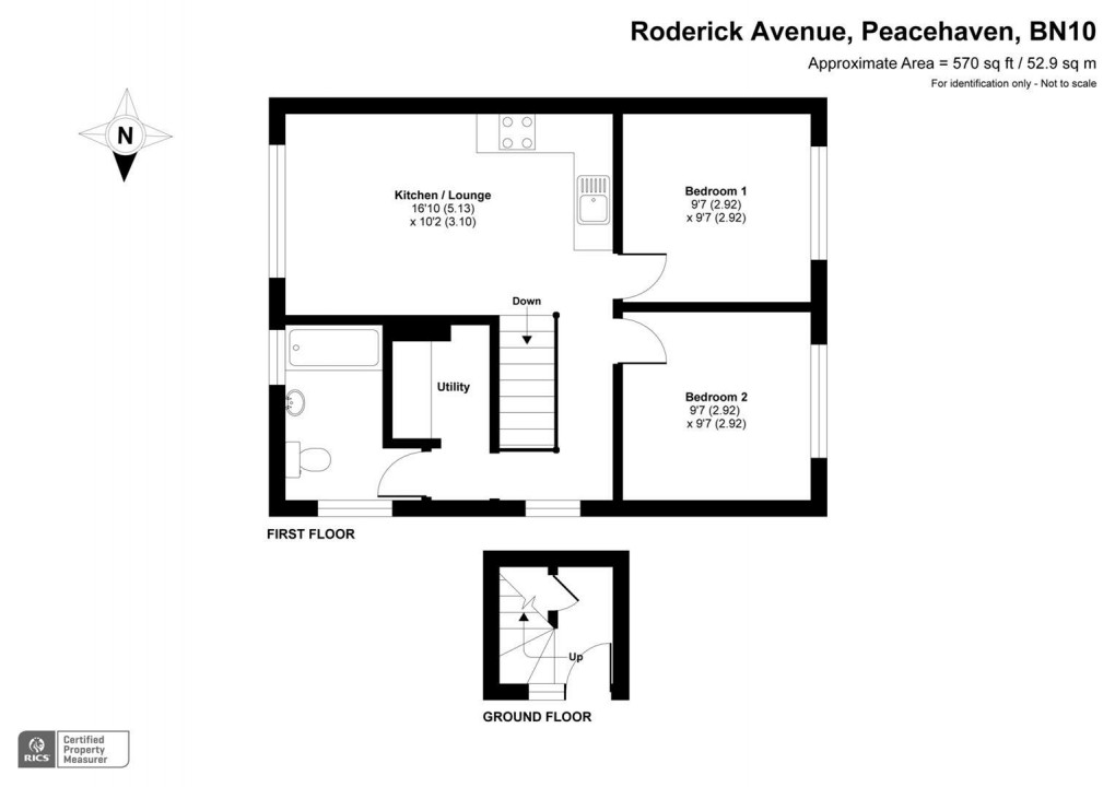 Floorplan for Roderick Avenue, Peacehaven