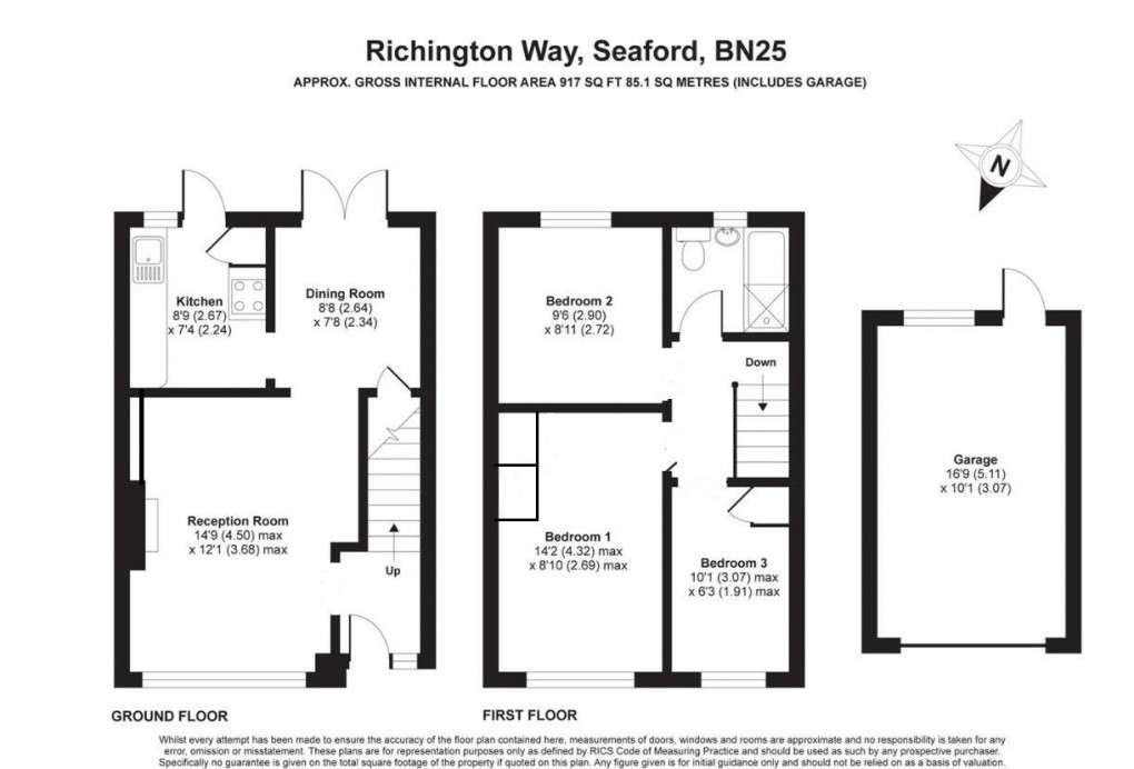 Floorplan for Richington Way, Seaford