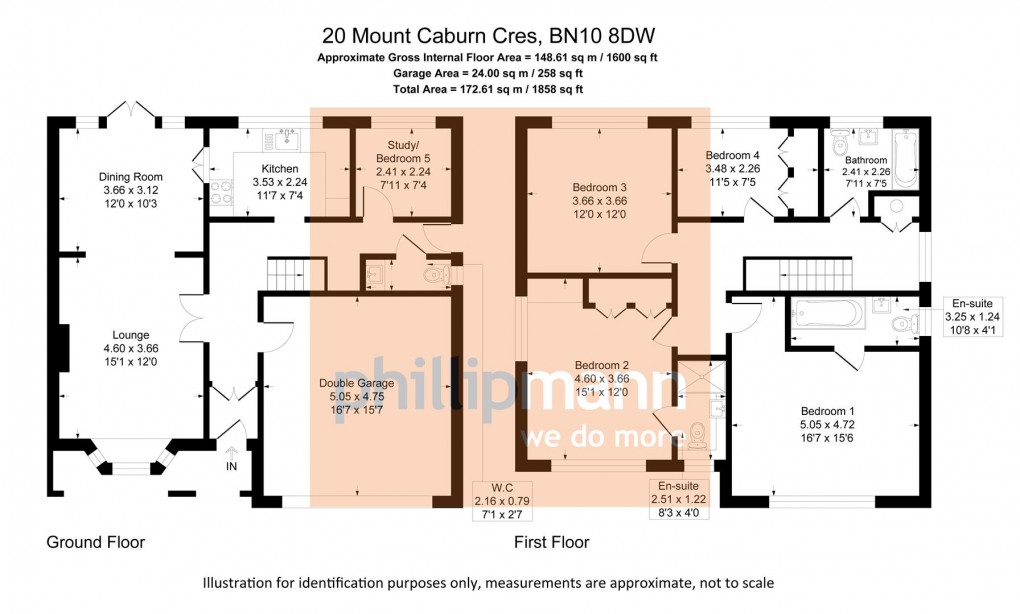 Floorplan for Mount Caburn Crescent, Peacehaven