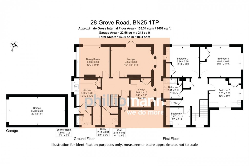 Floorplan for Grove Road, Seaford