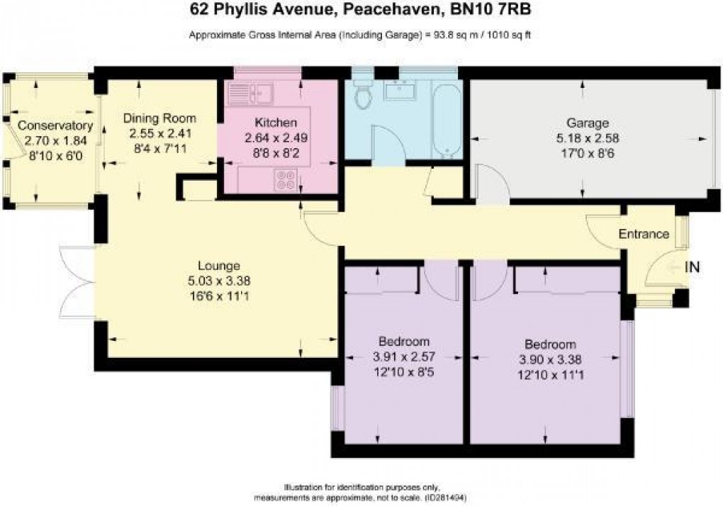 Floorplan for Phyllis Avenue, Peacehaven