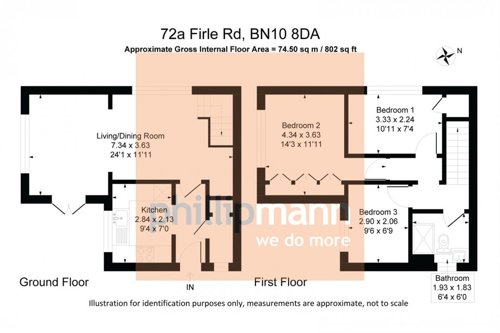 Floorplan for Firle Road, Peacehaven