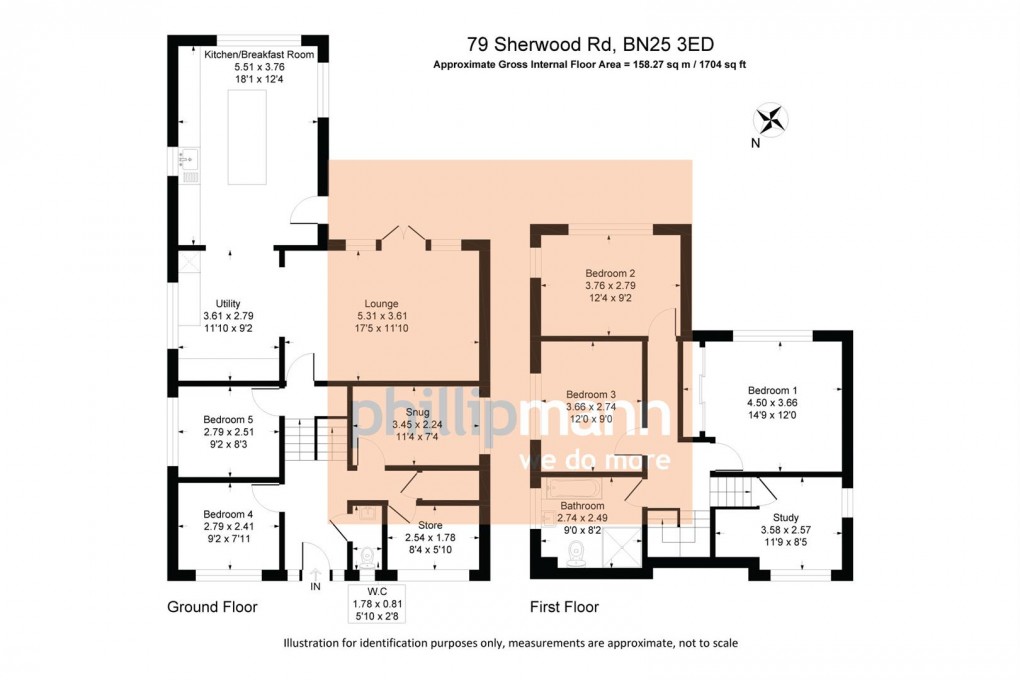 Floorplan for Sherwood Road, Seaford