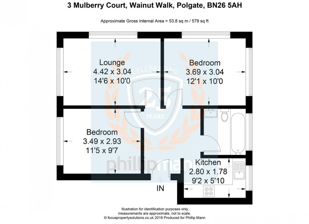 Floorplan for Mulberry Court Walnut WalkPolegateEast Sussex