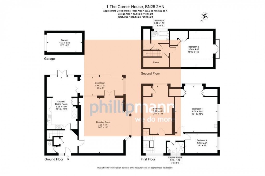 Floorplan for Firle Road, Seaford