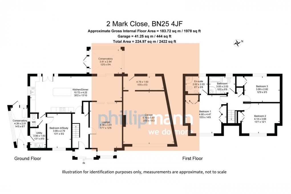 Floorplan for Mark Close, Seaford