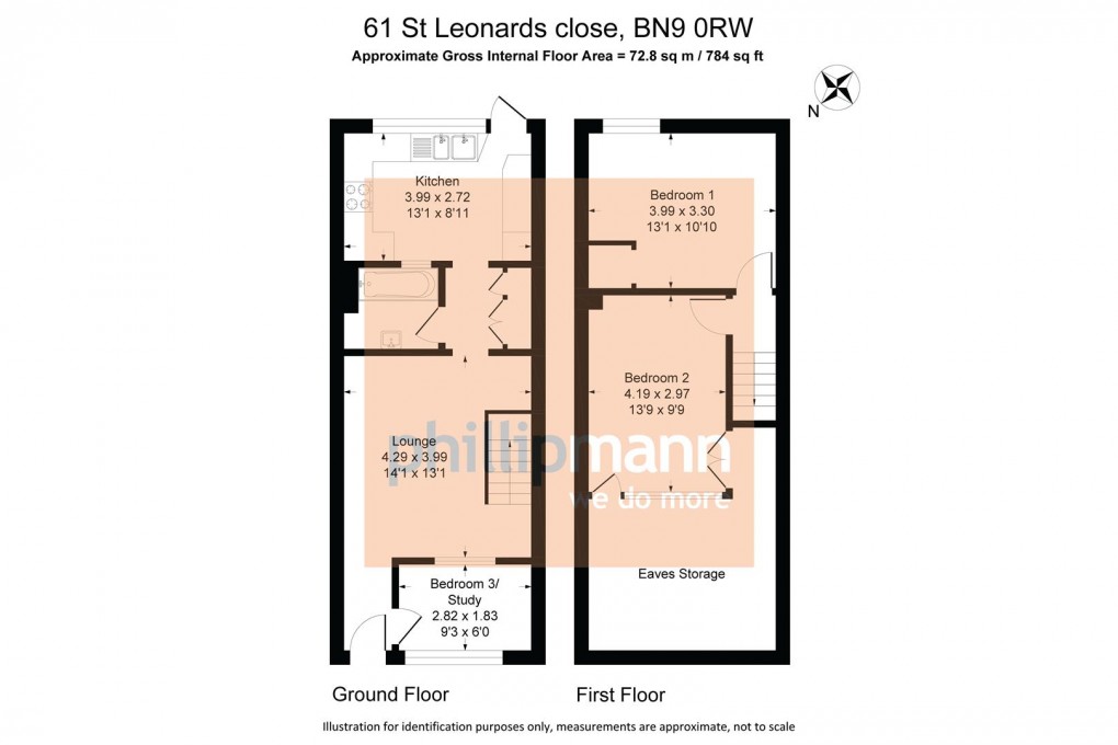 Floorplan for St. Leonards Close, Newhaven