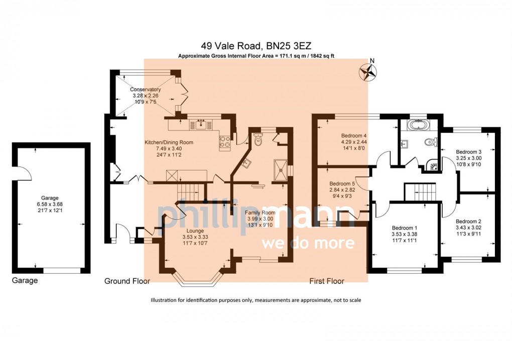 Floorplan for Vale Road, Seaford