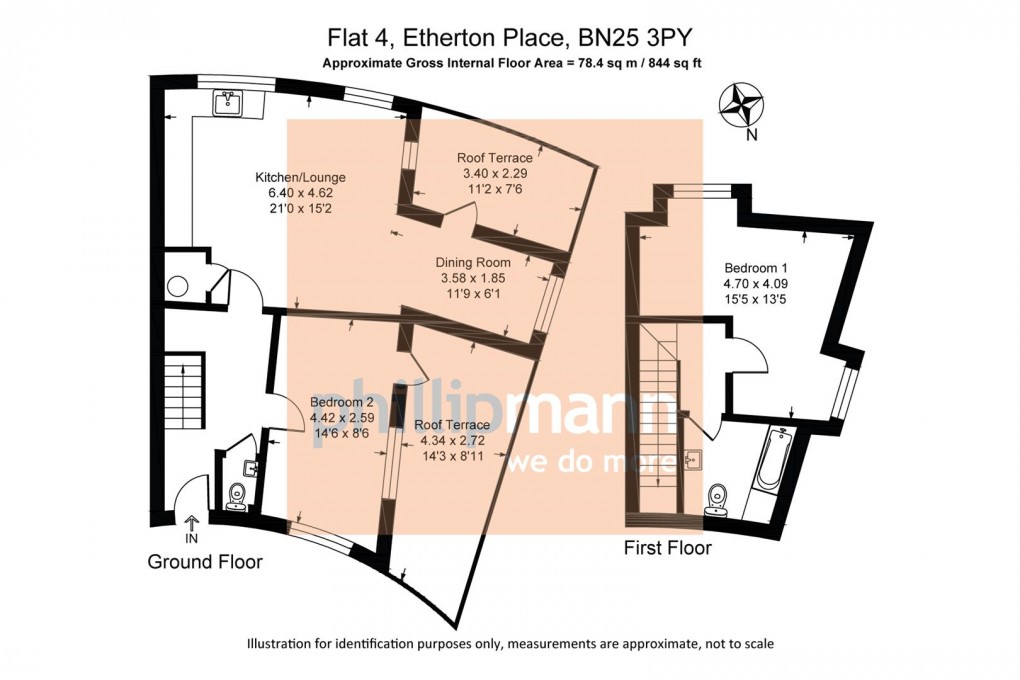 Floorplan for Etherton Place, Alfriston Road, Seaford
