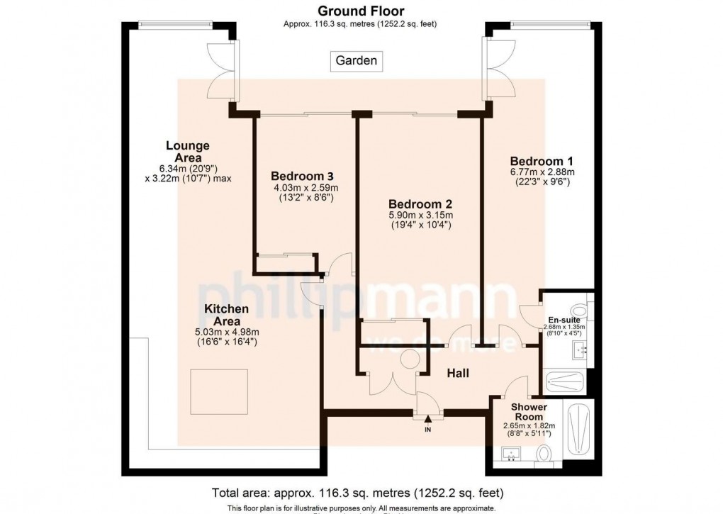 Floorplan for Waters Edge, Claremont Road, Seaford