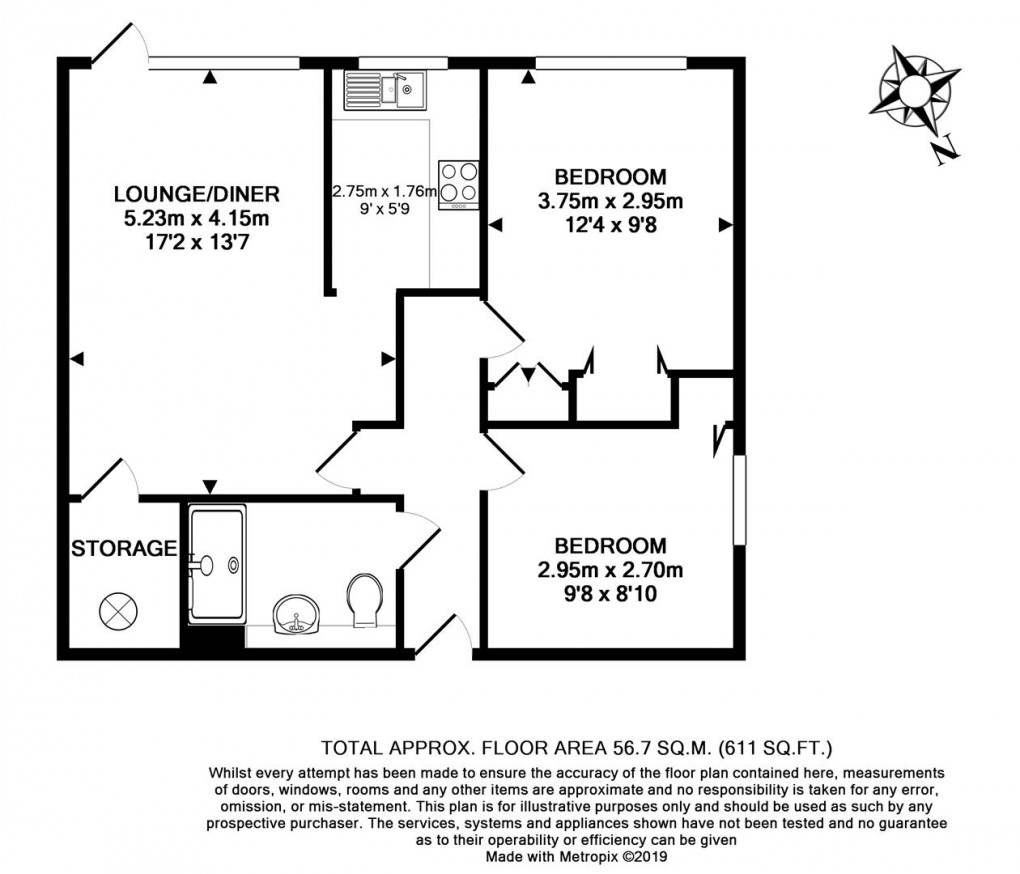 Floorplan for Marine Parade, Seaford