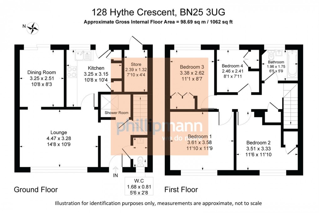 Floorplan for Hythe Crescent, Seaford