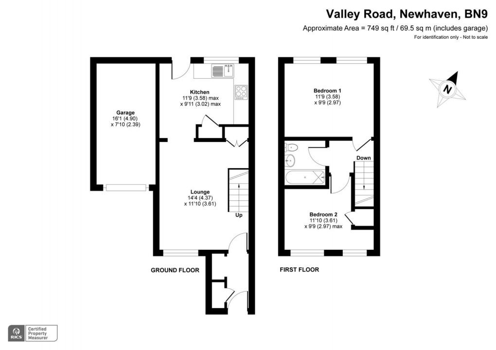 Floorplan for Valley Road, Newhaven
