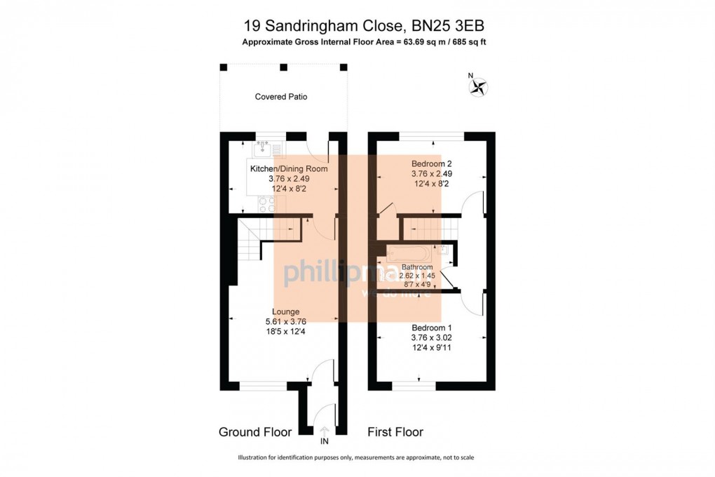 Floorplan for Sandringham Close, Seaford