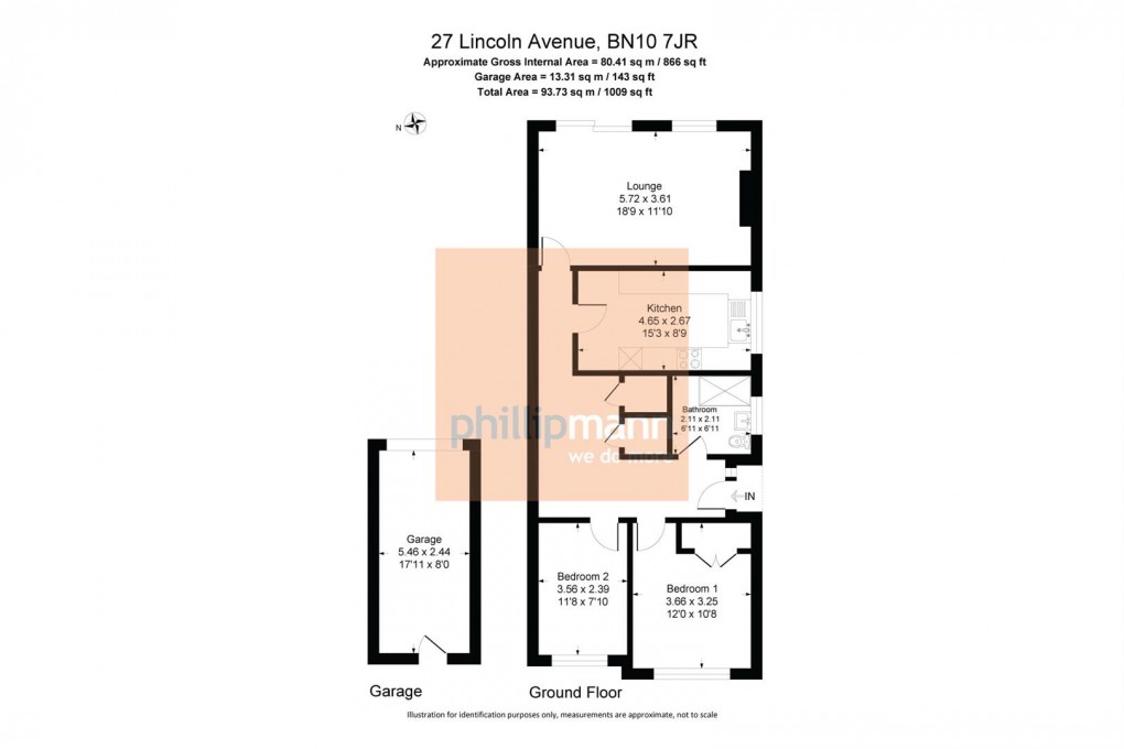 Floorplan for Lincoln Avenue, Peacehaven