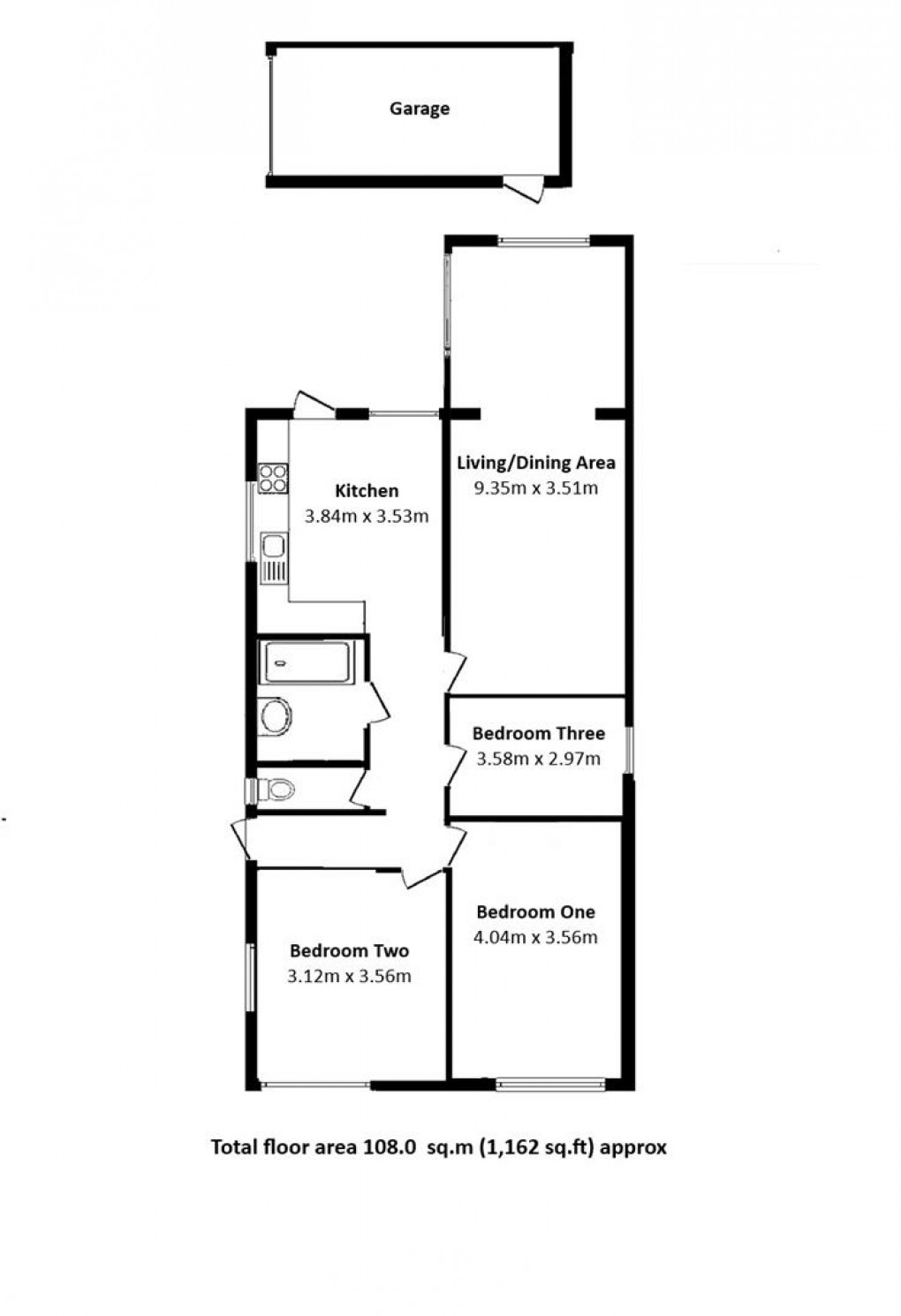 Floorplan for Seaview Road, Peacehaven