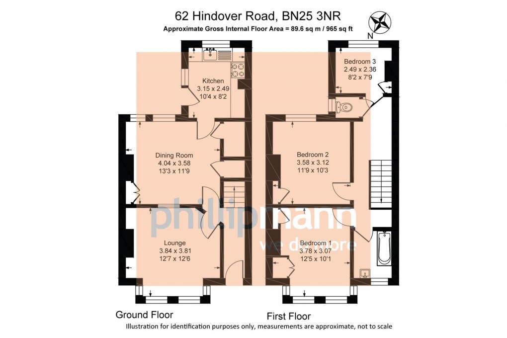 Floorplan for Hindover Road, Seaford