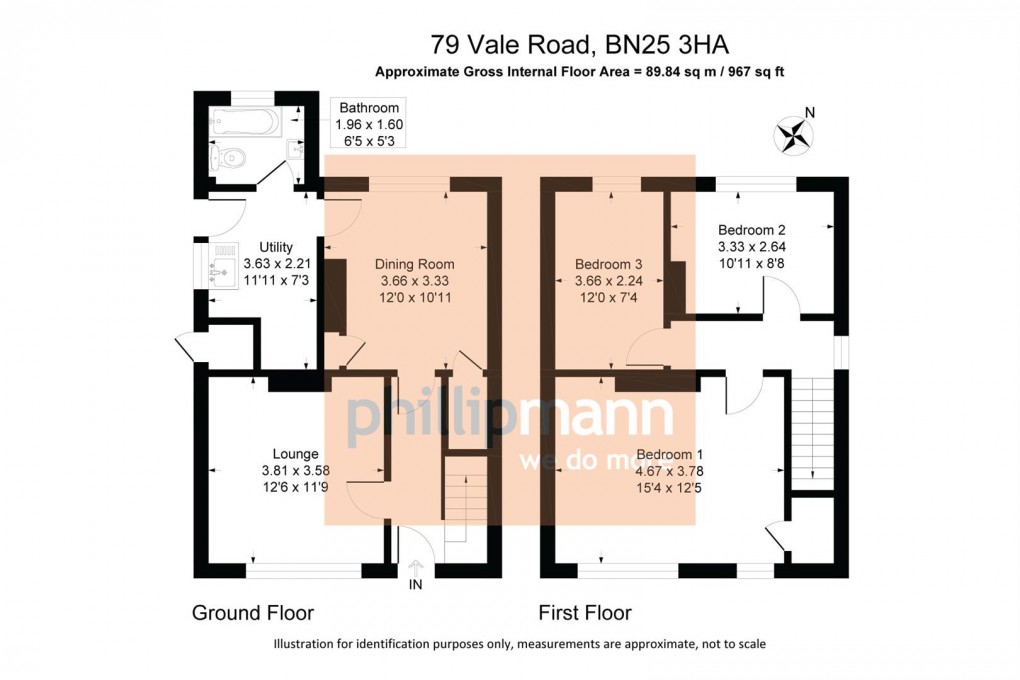 Floorplan for Vale Road, Seaford