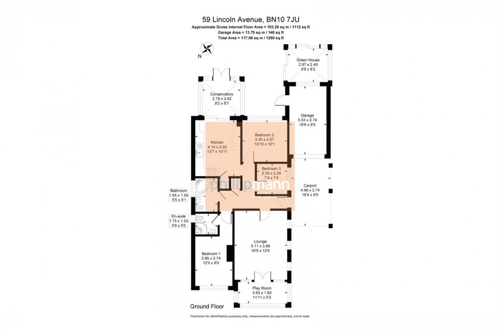 Floorplan for Lincoln Avenue, Peacehaven
