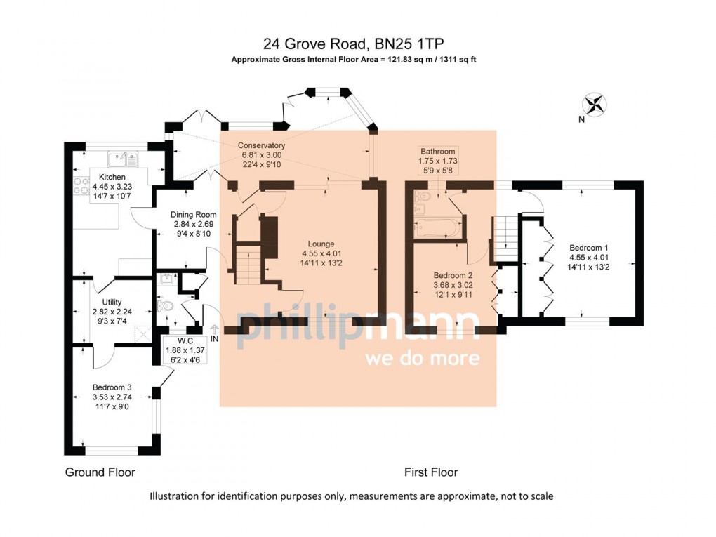 Floorplan for Grove Road, Seaford