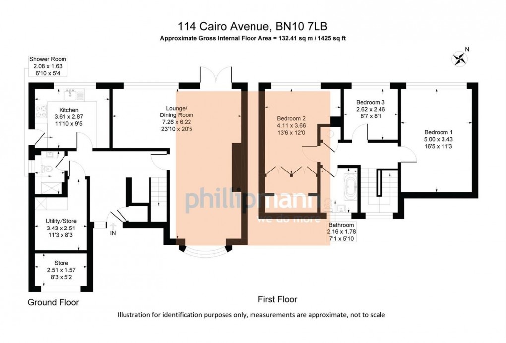 Floorplan for Cairo Avenue, Peacehaven