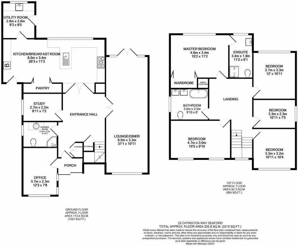 Floorplan for Chyngton Way, Seaford