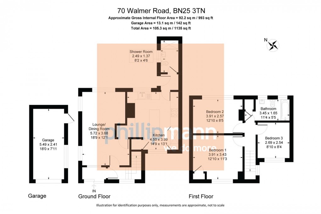 Floorplan for Walmer Road, Seaford