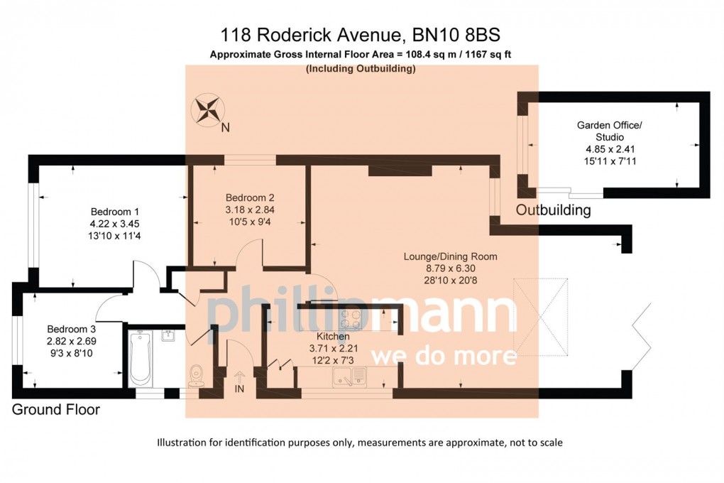 Floorplan for Roderick Avenue, Peacehaven