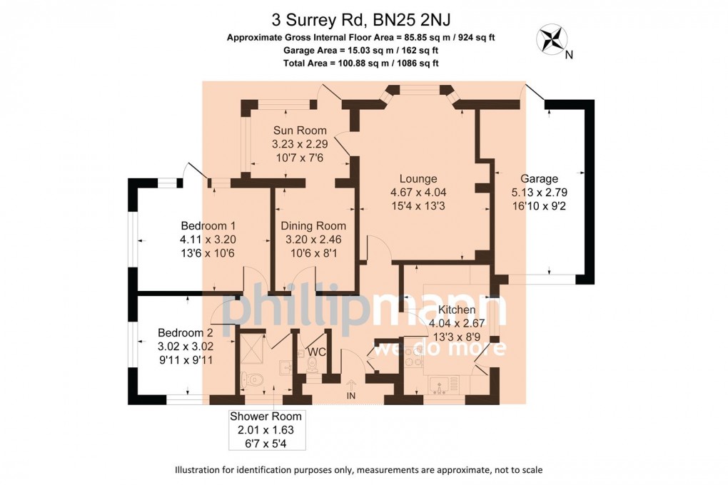 Floorplan for Surrey Road, Seaford