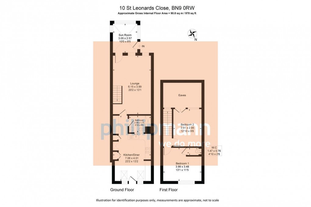 Floorplan for St Leonards Close, Newhaven