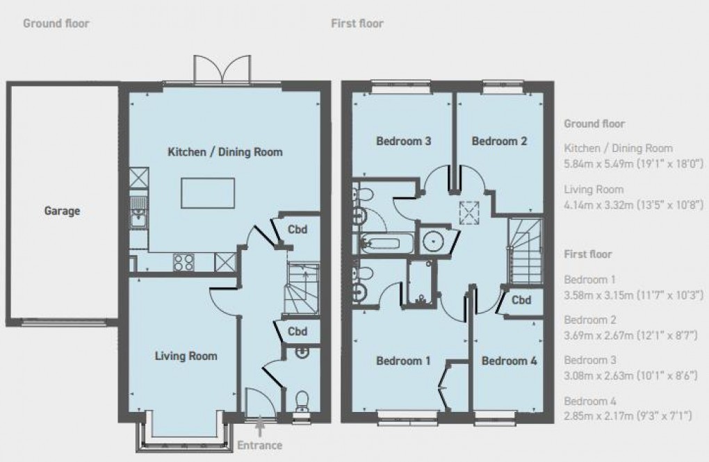 Floorplan for Thistle Lane, Ringmer, Lewes