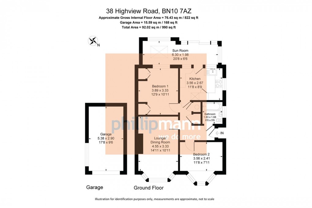 Floorplan for Highview Road, Telscombe Cliffs, Peacehaven