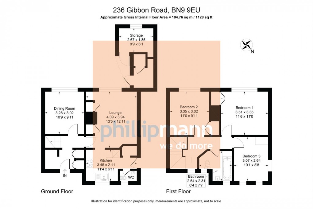 Floorplan for Gibbon Road, Newhaven