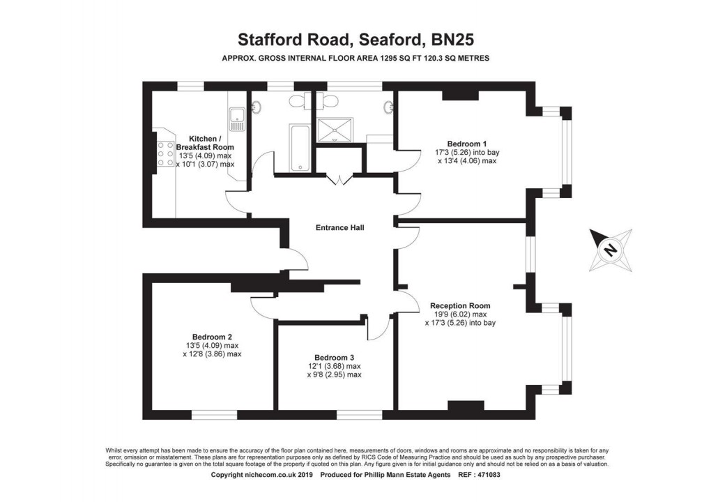 Floorplan for Stafford Road, Seaford