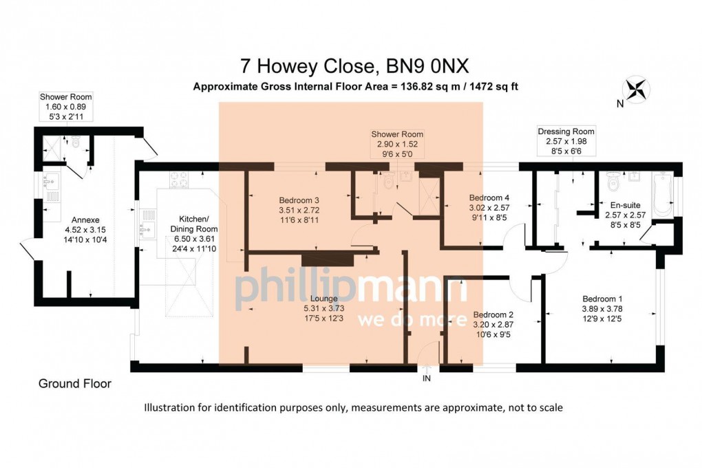 Floorplan for Howey Close, Newhaven