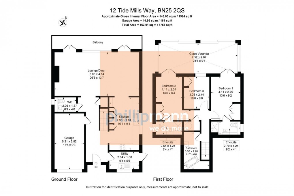 Floorplan for Tide Mills Way, Seaford