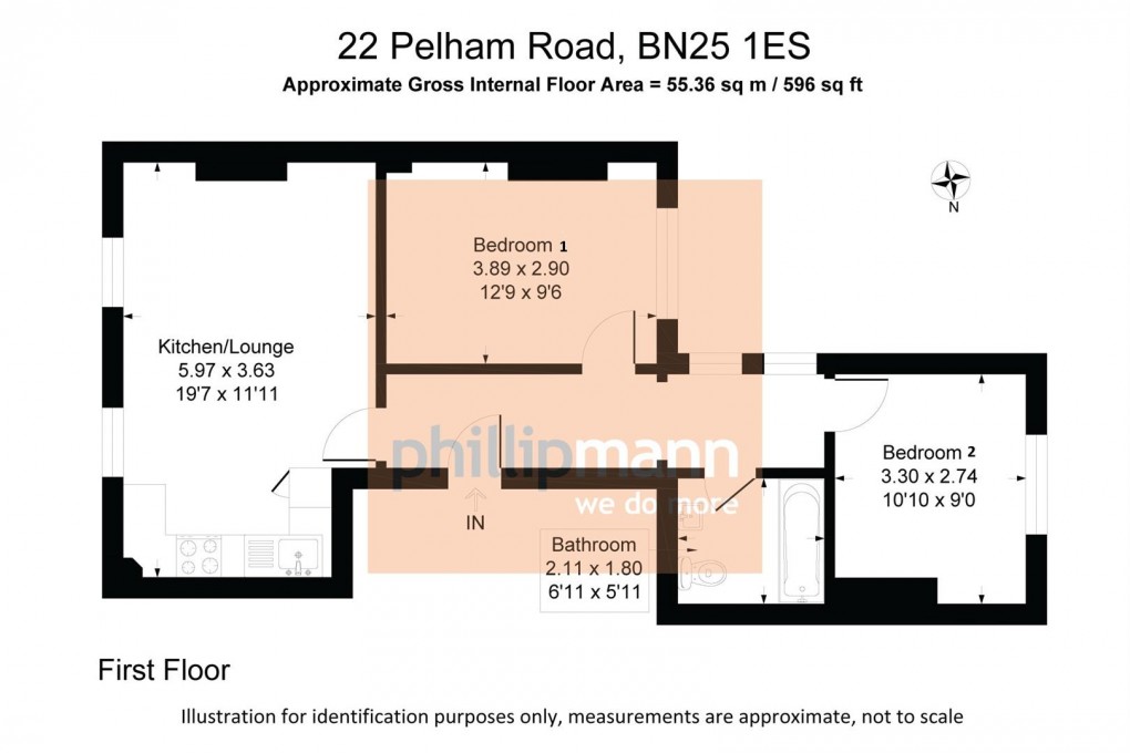 Floorplan for Pelham Road, Seaford