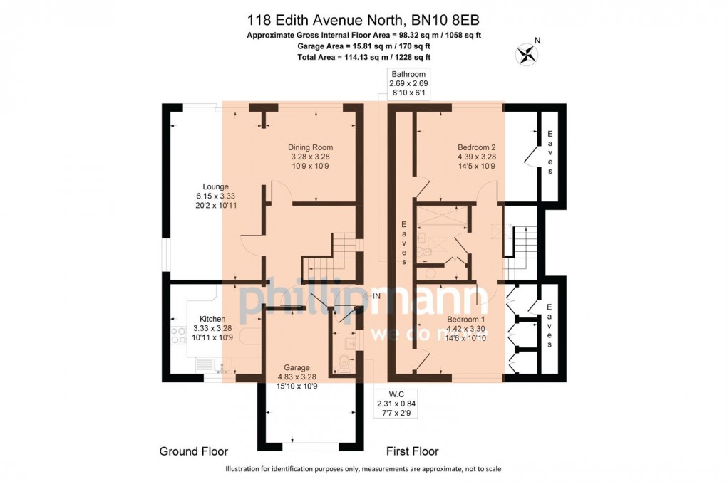 Floorplan for Edith Avenue North, Peacehaven