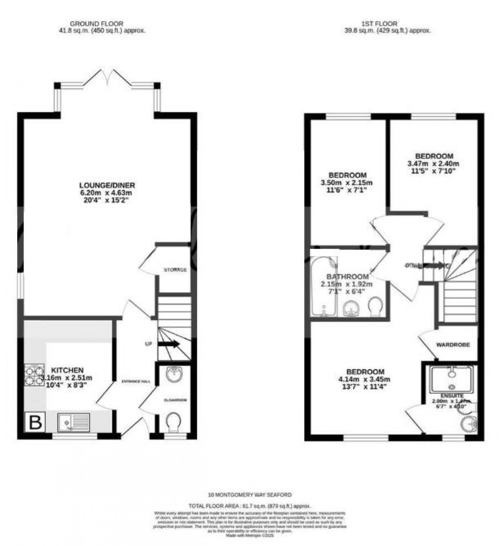 Floorplan for Montgomery way, Seaford