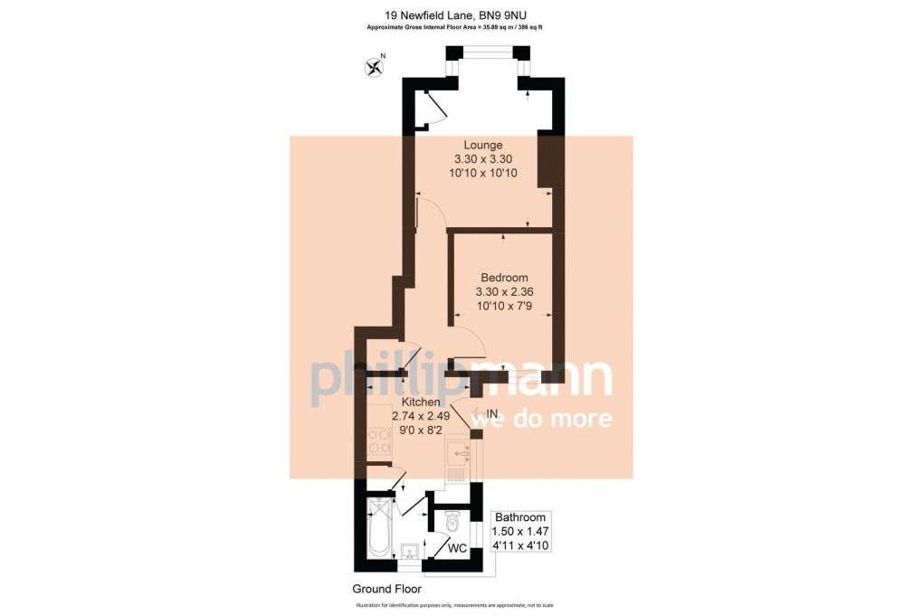 Floorplan for Newfield Lane, Newhaven