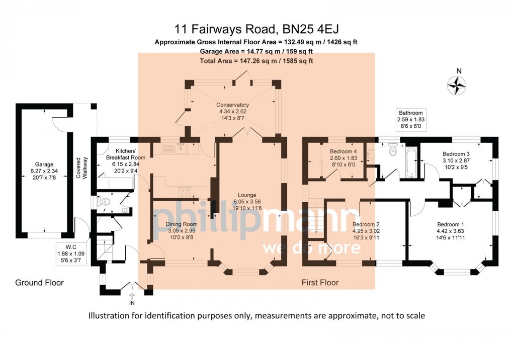 Floorplan for Fairways Road, Seaford